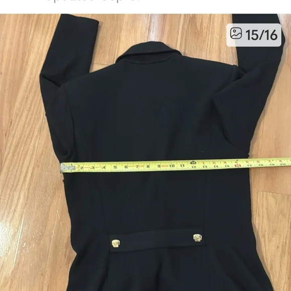 St. John Collection Black Blazer with Gold Buttons - Picture 7 of 10